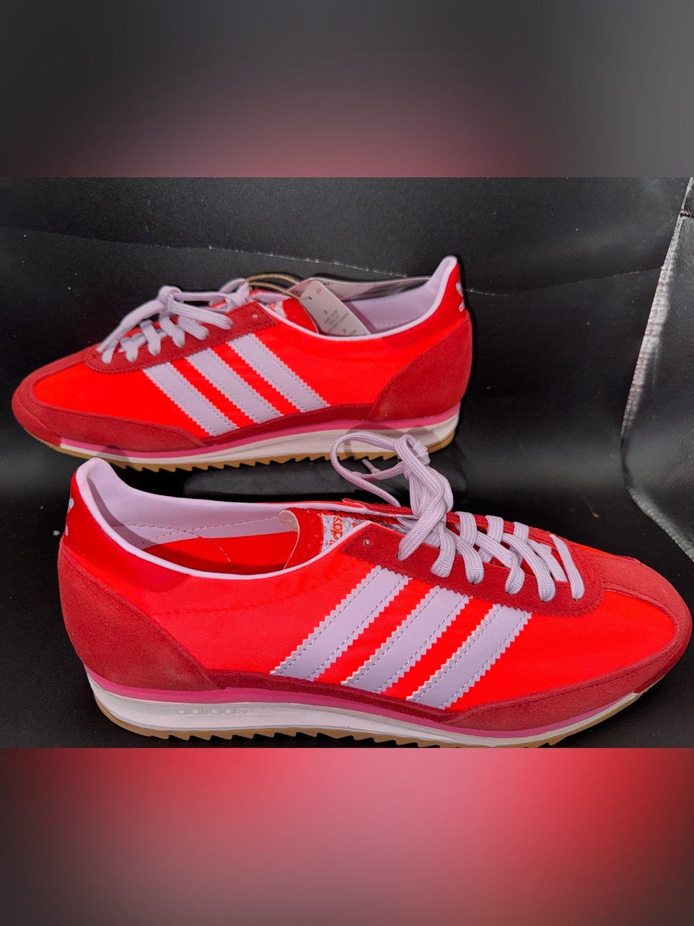 Adidas SL 72 OG Bright Red Lucid Pink White Women’s 9.5 / Men’s 8 JH7392 NWT